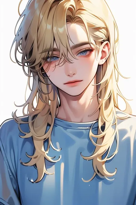 ( masterpiece , high resolution, highres,  ultra detailed), 1 man,  wavy blonde hair , adult, blue eyes, collect,  male focus,be...