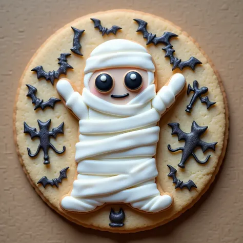 (masterpiece, best quality:1.2),halloween icing cookie,mummy, icon,星,月