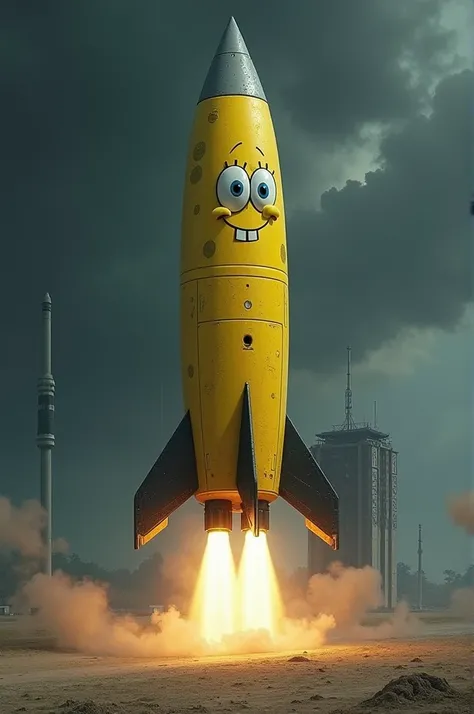 spongebob as a ballistic missile