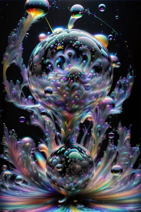 an image of light emerging from colors in a psychedelic dream, shimmering glass morphing out of colors, trippy vibrant colors, p...