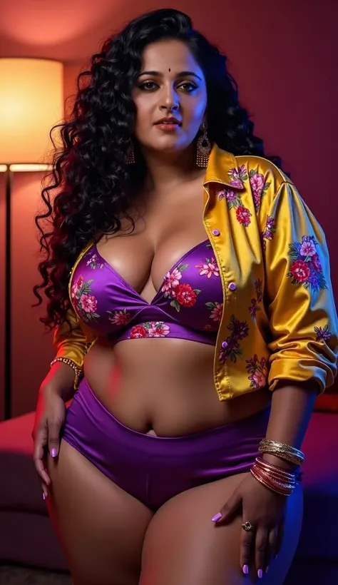 Create a plus size milf seducing fat ass backless big plus size body size tight side back body  position indian plus size Woman, who is around 40+ aged, she have amazing bouncing big size cleavage, her sexy big ass, hot zero size figure shape,long thicker ...