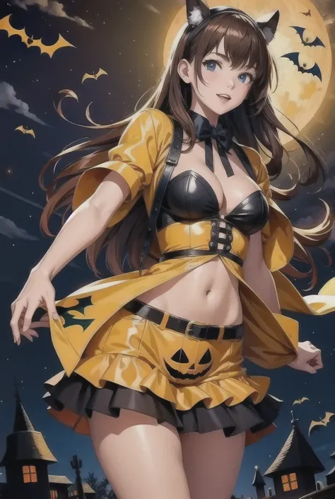 (masterpiece, best quality:1.2), 1girl, solo,#Halloween