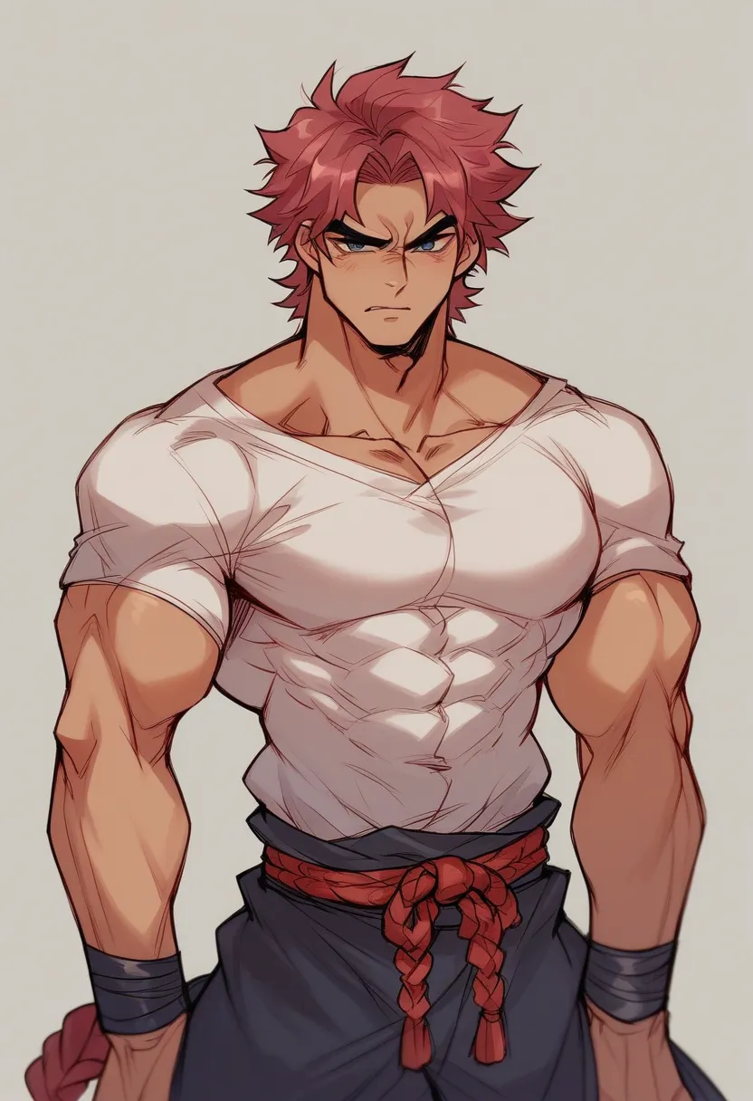 samurai x, or kenshin himura, is a man of average height with an athletic and well-defined physique. he has long, reddish hair t...