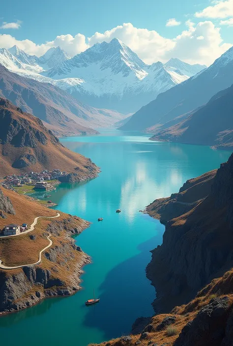 Lake Titicaca with its rivers and names 
