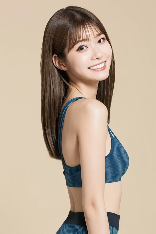 mini sports bra:2、 beautiful boobs that are on the skin:2、boob emphasis:2、 model pose :2、whole body:2、  japanese、  high school s...