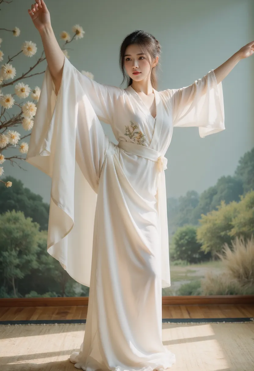 standing split，hanfu