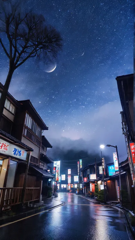 night sky raining awesome japan