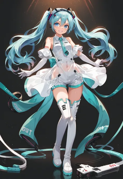 good smile_racing vocaloid hinsune_miku racing_miku racing_miku_(2012) official_art second-_source one girl aqua_light blue eyes...