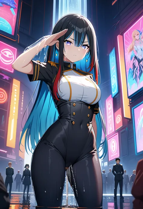 (high quality,very detailed:1.37, high resolution), 2d, anime, anime style, anime source, woman, breasts, long hair, black hair,...