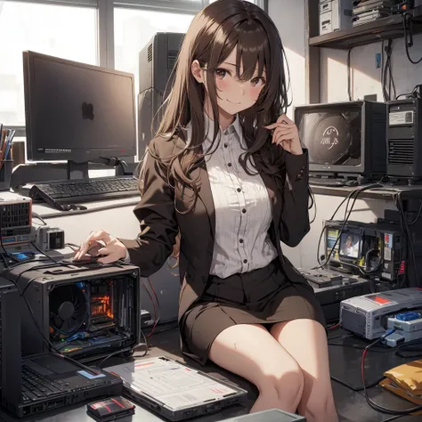 The heat doesnt change even after the sun goes down... I tried to revive a junk PC for the first time in a while, but it didnt work this time. There are days like this...pantyshot, long brown hair, office lady, 1girl, amazing, girl, 30 years old, house wii...