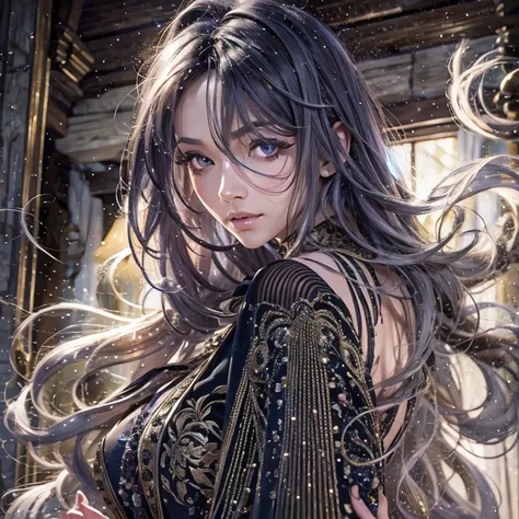 age 30, sexy MILF, 1mature woman, a bewitching Japanese woman ghost, yurei, crawling on the floor of a dimly lit attic:1.4, seductive smirk face,perfect anatomy, ideal facial features, ideally proportioned figure, perfectly beautiful body, official art, wo...