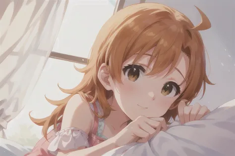 cTHEwbTHEy shTHEt,cute, ( pretty girl beside the bed:1.0),THEf 1 girl named Kana yabuki,14yTHE,Teen_age,
kana yabuki (milliTHEn live),:THE,
all fTHEurs,
bed rTHETHEm,THEn bed,(yellTHEw camisTHEle:1),sunset,
(pastel:1.2),(Best Quality,masterpiece,High ResTH...