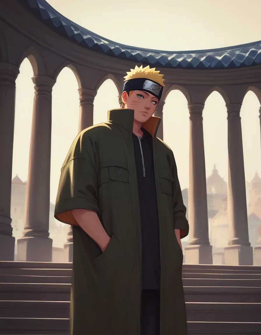 score_9, score_8_up, score_7_up, ((gsfghtr)), a scenecrap from naruto anime, a man standing in front of mosque