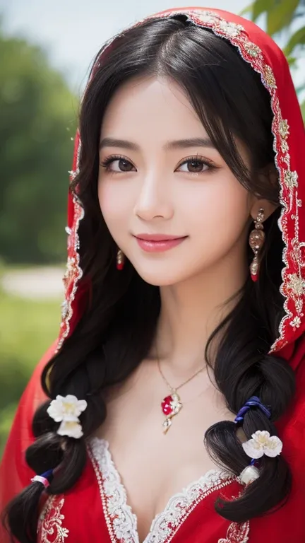 (masterpiece:1.3), (8k, Photorealistic, Raw photo, Best image quality: 1.4), Japanese 、Take a full-body photo，gypsy，fortune teller，Black costume，Wearing a hood，crystal，Natural color lip，(Random Hairstyles:1.2)、Cleavage:1.2、Super detailed face、Attention to ...