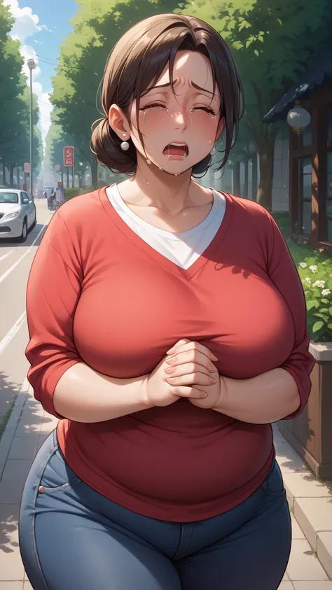  Mature Woman crying with sadness sad,crying a lot,open mouth, 😭, Tears,crying a lot tristeza,fear , to smear,scared, your own hands on your faces closed eyes ,sad face, Sad expression Sad , Bbw Chan wide hips Chubby huge boobs colossal big boobs,beautiful...