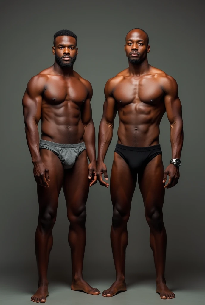 2 black  men with big dicks and no undies or pants
