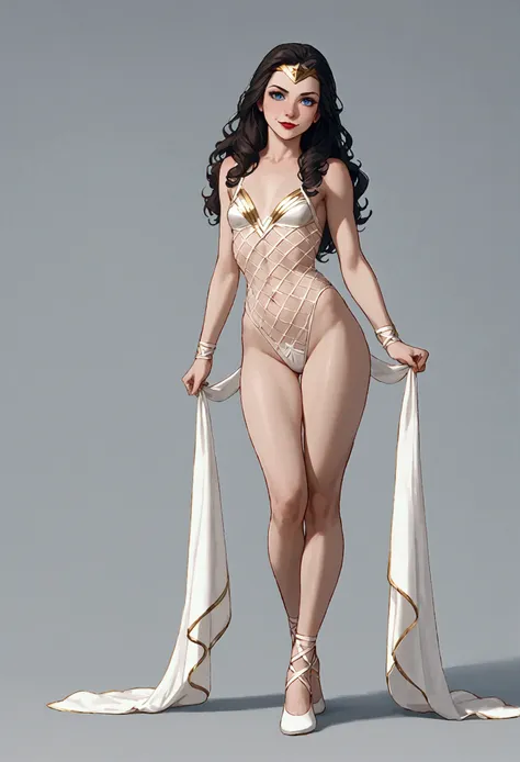 ((full body shot, standing, feet on the ground)) wonder woman, masterpiece, best quality, highly detailed, score_9, score_8_up, ...