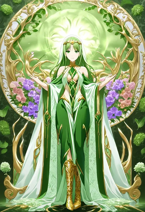 verdijustitia is a majestic deity who personifies nature, healing, and justice. she is often depicted as an elegant figure with ...