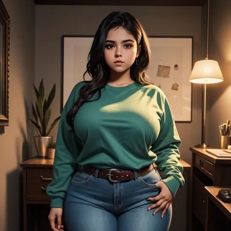 90s dark vintage film style, A Yuridia petite cute Nerdy skinny emo mexican teen, short volumetric emo style hair, beautiful detailed brown eyes, cutely detailed lips, cute highly detailed eyes and face, huge voluptuous breasts, wide fat pearshaped hips, t...