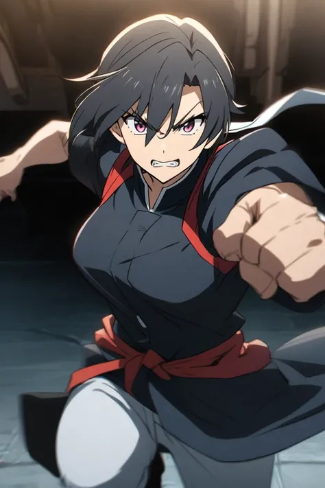 Anime protagonist with an epic pose