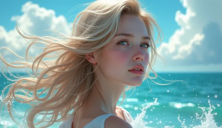 There is a woman with beautiful hair, Gwaiz style art, Gwaiz, Beautiful character painting, Gwaiz in ArtStation Pixiv, Gwaiz in Pixiv ArtStation, Stunning Anime Face Portraits, Beautiful digital art, Urop Rosdro, Gwaiz Masterpiece, Detailed digital anime a...