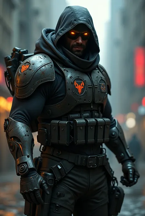 Technological mercenary antihero design but not as technological as Deathstroke