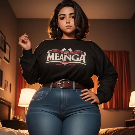 90s dark vintage film style, A Guanajuato petite cute Nerdy skinny emo mexican teen, short volumetric emo style hair, beautiful detailed brown eyes, cutely detailed lips, cute highly detailed eyes and face, huge voluptuous breasts, wide fat pearshaped hips...