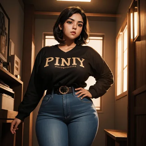 90s dark vintage film style, A Guanajuato petite cute Nerdy skinny emo mexican teen, short volumetric emo style hair, beautiful detailed brown eyes, cutely detailed lips, cute highly detailed eyes and face, huge voluptuous breasts, wide fat pearshaped hips...