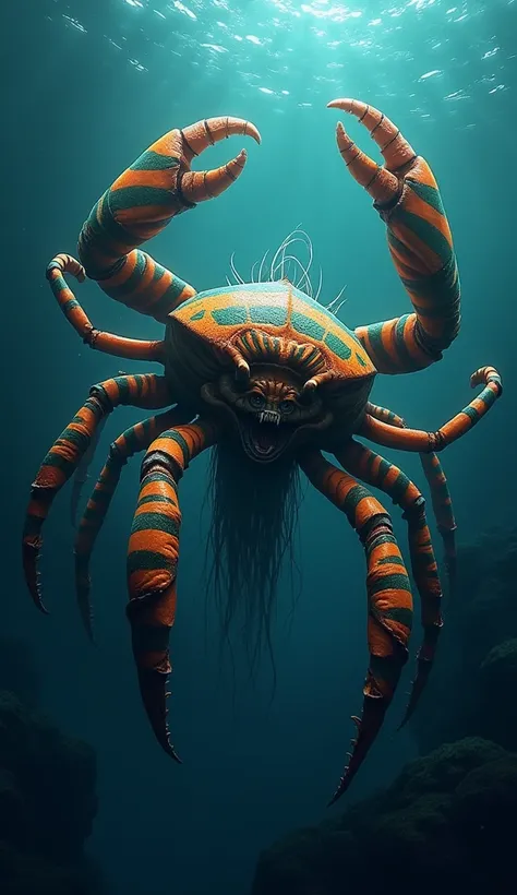 Deep within the primordial oceans, where the lights of the surface barely pierce the darkness, a terrifying hybrid has evolved - the Moncrabra. This fearsome creature combines the colossal strength of a crab with the speed and agility of a zebra, forging a...