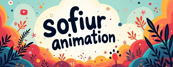 YouTube channel banner will be written Sofiur Animation