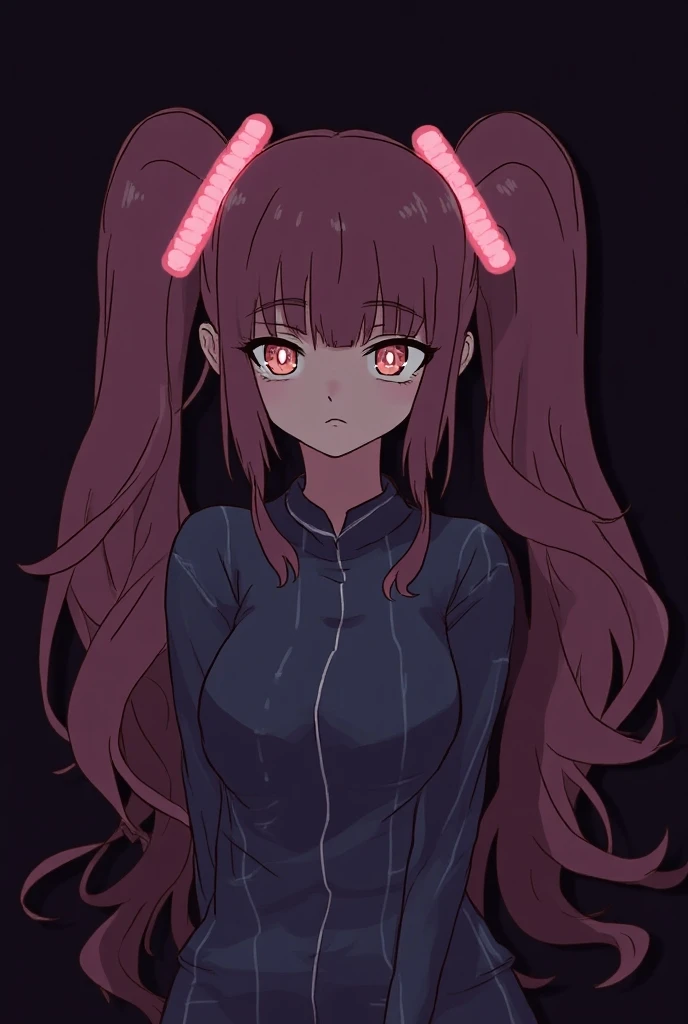 Fraction_9, Fraction_8_up, Fraction_7_up, Fraction_6_up, people力资源,  detailed drawing , 1 Girl,  flat chest ,  skinny ,  cute faces, (Tight Fit), people, evening, Twin tail hairstyle, Tight Fit裙, , Low profile, DARK THEME , Neon