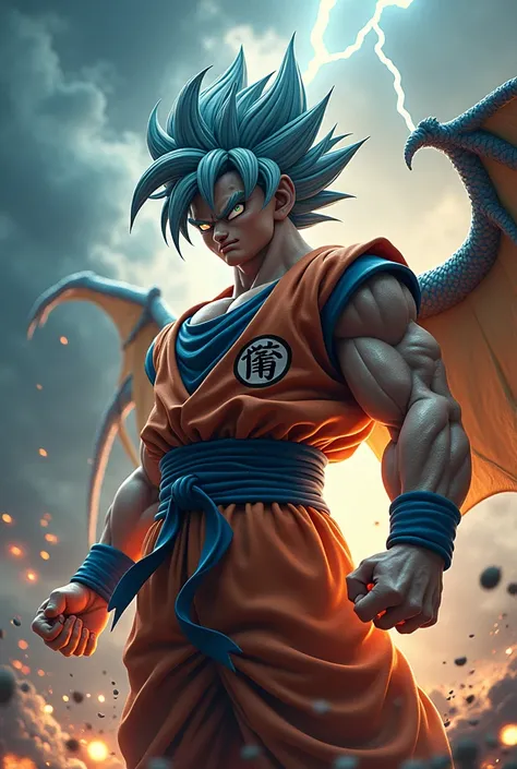  Goku hybrid dragon background cloud thunder