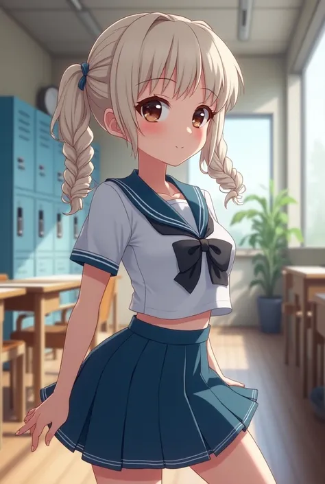 Elsa dressed as a Japanese Hentai schoolgirl