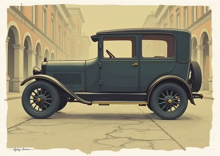 Soviet Car of 1924, drawing 