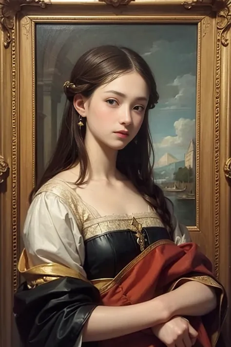 Oil paintings in the style of the Louvre Museum collection