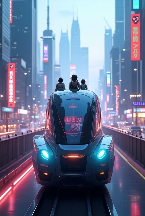 Futuristic gamer city train