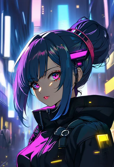  1 girl,  cyberpunk