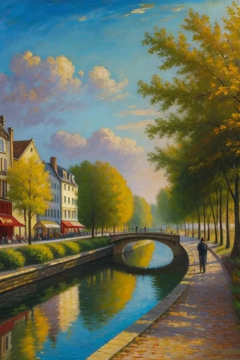 masterpiece，Oil paintings that look like masterpieces，Impressionist style， European Streetscapes