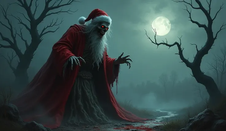 creepy horror satan santa claus  