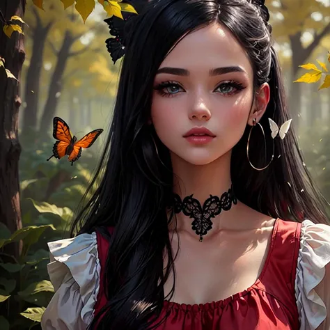 close-up of a woman with a butterfly on her face, IMVU, aesthetic Cute with flutter, 🍂 Cute, goth girl aesthetic, 🍁 Cute,  second life avatar , aesthetic!!!!, goth aesthetic, y 2 k aesthetic, y2k aesthetic,  Digital art . @mariomanchuvak, toon aesthetic,  ...