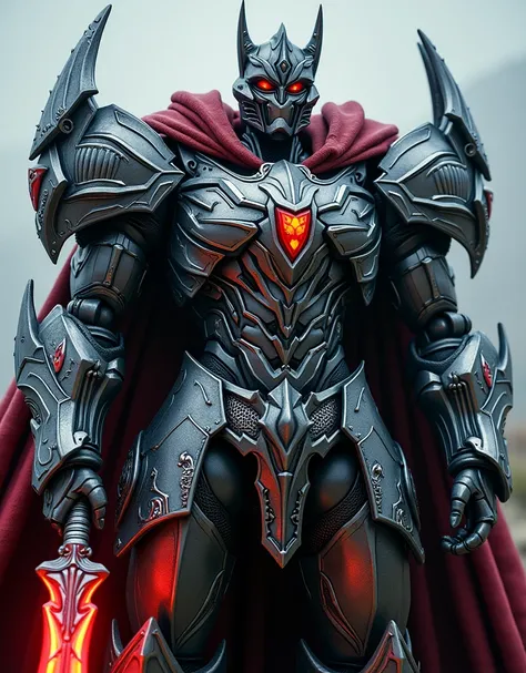 
  "name": "Knight Megatron",
  "body_color": "dark metallic gray",
  "armor_color": "polished silver",
  "eyes_color": "glowing red",
  "armor_style": "ornate",
  "armor_details": "engraved with ancient symbols",
  "chest_plate": "curved and sculpted",
  ...