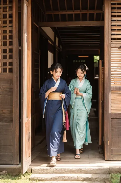 Passers-by in the Edo period
