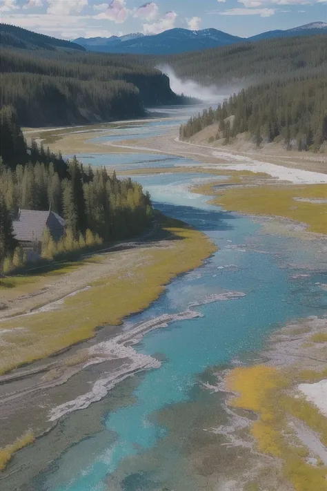 masterpiece，Paintings that look like masterpieces，Impressionist style，Yellowstone National Park