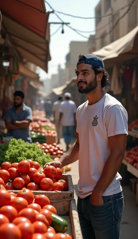 **Mohamed Salah**, the Egyptian football superstar, standing in a **raw market**, selling **tomatoes**. It’s a scene that breaks away from the usual fast-paced world of elite football and introduces him into the world of simplicity, where the humdrum of ev...