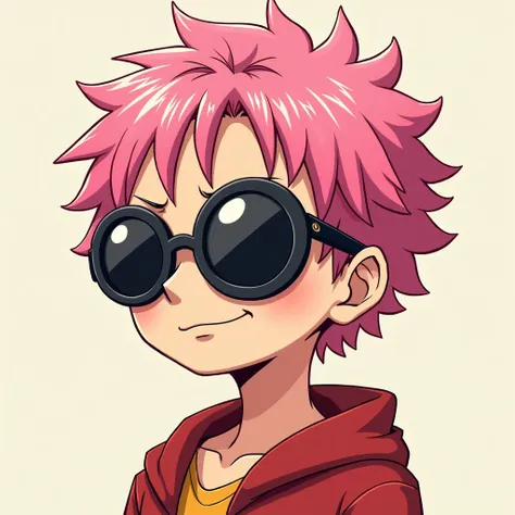 Pink hair,Sunglasses,man,face,cartoon character,Manga One Piece Kobe,Cuteness