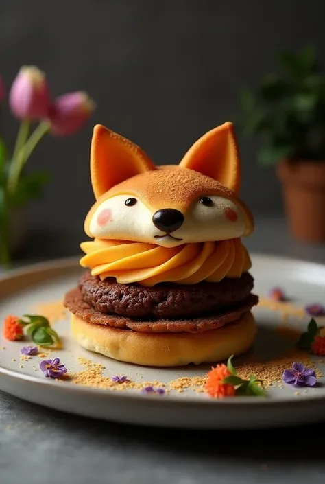 FOOD PLATING for fox desert burger