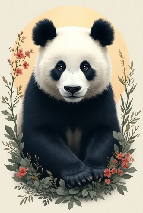 Make a logo, very handsome, MAKE A VERY BEAUTIFUL LOGO FROM A HYPERREALISTIC PANDA , With writing like this with a beautiful and colorful font " LUNA PANDITA " 