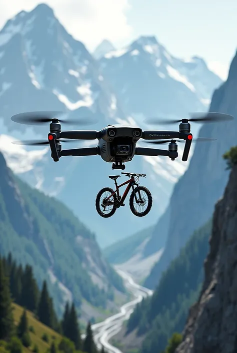 Mounten helicopter drone shot bike 