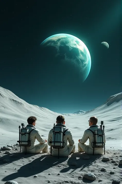 What are scientists sitting on the moon and thinking about?