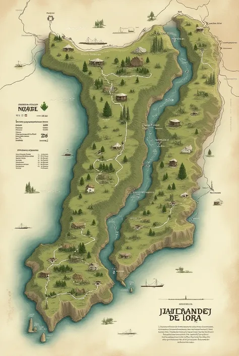 Geographic map of the district of Quebrada de Loro Comarca Ngäbe.